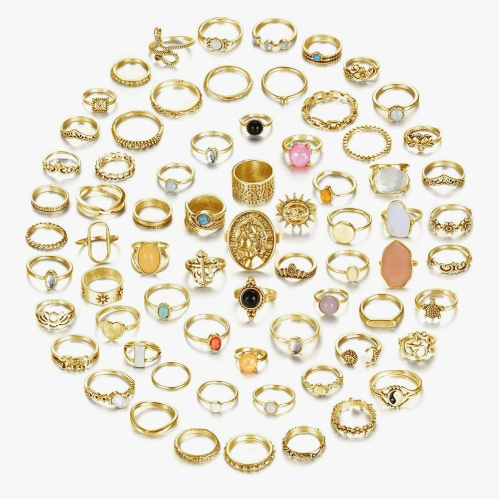 Elegant Gold‎ Ring Set for Women